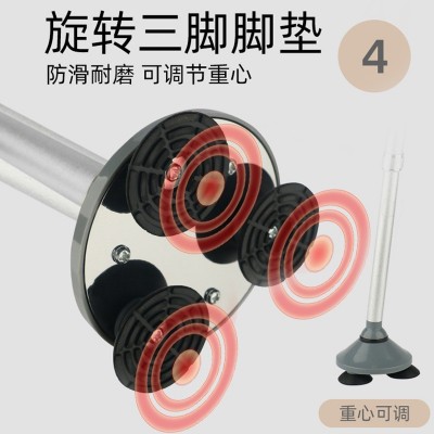老人拐杖三脚伸缩手杖老年人铝合金轻便多功能灯防滑拐棍腋下拐杖图3