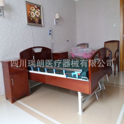 木质护理床 多功能手动护理床 木质床头养老院医用家用手动双摇护图3