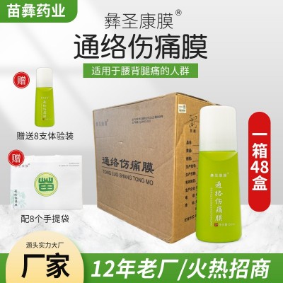 彝圣康膜非遗肩颈腰背腿各种疼痛凝胶成膜免撕除草本膏药通络伤痛 48盒