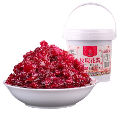蜂蜜玫瑰酱5斤商用桶装玫瑰馅料鲜花果酱烘焙原料甜品奶茶冷饮 1件图5
