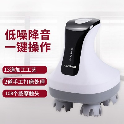 源头工厂头部按摩器4D电动理疗颈椎防水头皮按摩仪猫爪宠物揉捏 1台图2