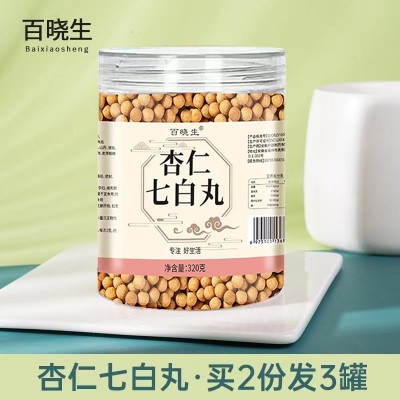 百晓生杏仁七白丸健康养颜自然健康白多配料易食用一件代发批发 1罐图2