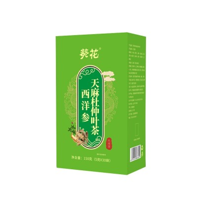 新品葵花西洋参天麻杜仲叶茶 1000盒图5