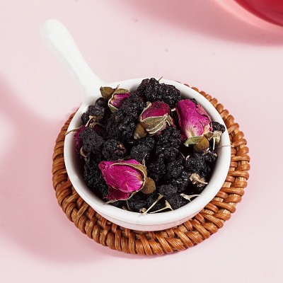桑葚黑枸杞玫瑰茶 源头工厂批发零售桑椹重瓣红玫瑰茶 三角包花茶图3