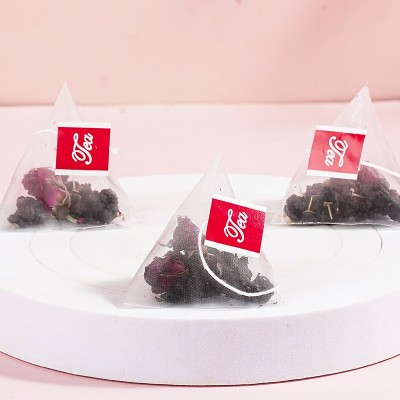 桑葚黑枸杞玫瑰茶 源头工厂批发零售桑椹重瓣红玫瑰茶 三角包花茶图2