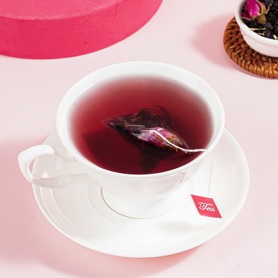 桑葚黑枸杞玫瑰茶 源头工厂批发零售桑椹重瓣红玫瑰茶 三角包花茶图4