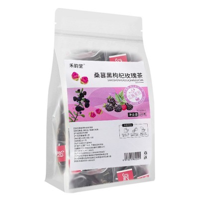 桑葚黑枸杞玫瑰茶 源头工厂批发零售桑椹重瓣红玫瑰茶 三角包花茶图5