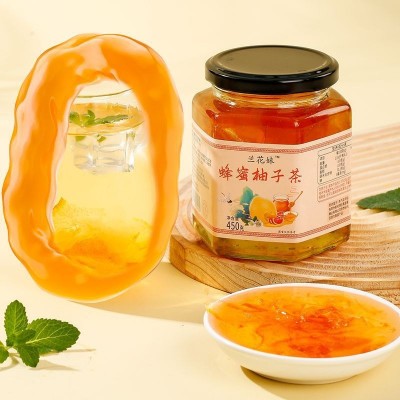 韩式蜂蜜柚子茶颗粒果肉维C冲泡饮品水果茶柚子酱450g果茶系列图3