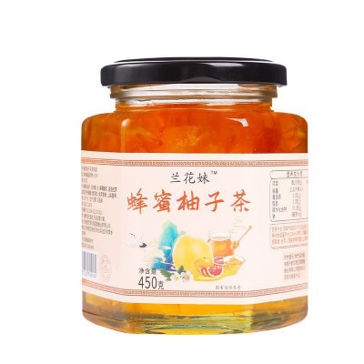 韩式蜂蜜柚子茶颗粒果肉维C冲泡饮品水果茶柚子酱450g果茶系列图5