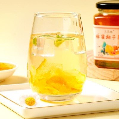 韩式蜂蜜柚子茶颗粒果肉维C冲泡饮品水果茶柚子酱450g果茶系列图4