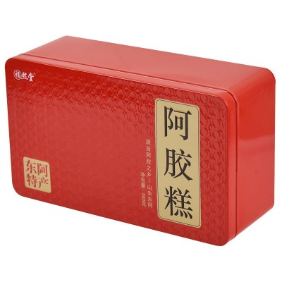 东阿即食阿胶糕女士阿胶固元糕500g铁盒装阿胶膏黑驴皮熬阿胶块片图5