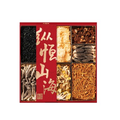 金唐纵恒山海380g 羊肚菌 鹿茸菇 组合干货礼盒图5