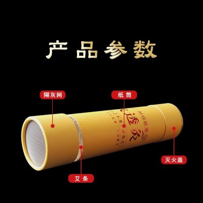 蕲艾6号绒加粗加大艾柱纯艾草艾绒艾条生产批发雷火灸家用艾灸馆图3