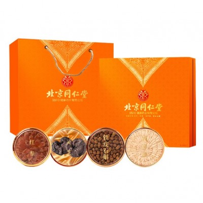 【礼盒】北京同仁堂铁片石斛灵芝西洋参灵芝双拼四拼礼盒一件代发图5