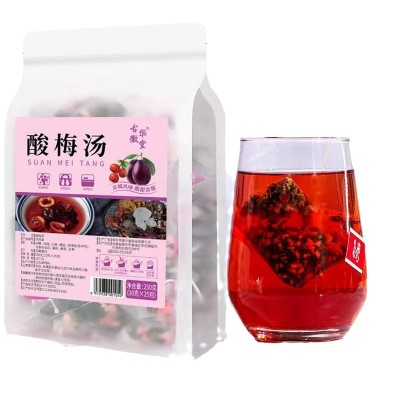 老北京酸梅汤冷泡花茶花果茶叶三角茶包乌梅薄荷桂花草茶一件代发图4