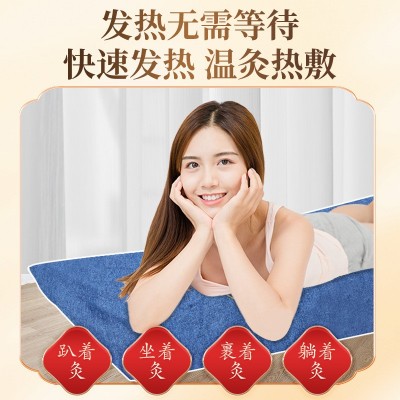 电加热艾灸毯冬季暖身垫艾草热敷电热毯艾绒毯艾绒床垫家用电热毯图2