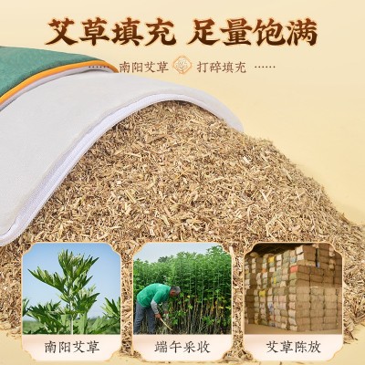 家用可拆卸艾草连体颈椎枕加热圆形枕头厂家批发温灸枕艾灸图4