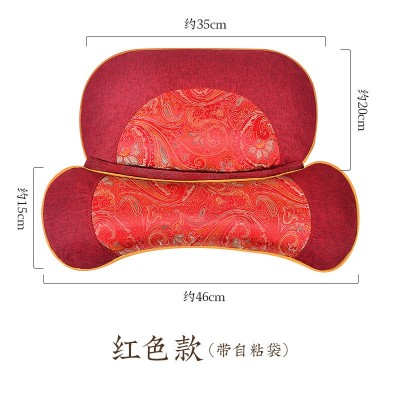 家用可拆卸艾草连体颈椎枕加热圆形枕头厂家批发温灸枕艾灸图5