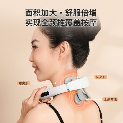 工厂批发颈椎按摩器6头8头遥控低频脉冲智能护颈仪颈部按摩仪神器 1台图4