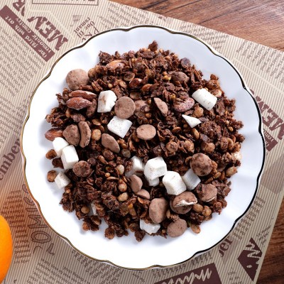 解忧猫黑松露可可烤黑小麦片低脂黑麦片早餐300g/袋【一件代发】 1袋图4