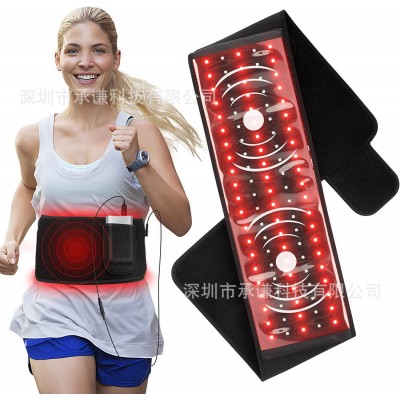 跨境运动红光波段切换脉冲震动腰带暴汗红光理疗腰带发热 1套