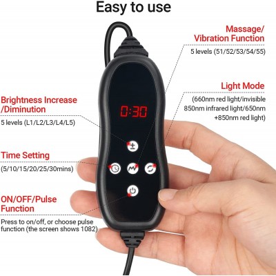 跨境运动红光波段切换脉冲震动腰带暴汗红光理疗腰带发热 1套图4