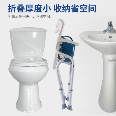 跨境坐便椅可折叠带桶老年人卫生间蹲厕淋浴洗澡室内大吸盘坐便椅 1个图2