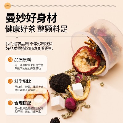 遗方堂山楂乌梅桑椹玫瑰荷叶茶茯苓陈皮组合饮花茶水果茶泡水喝 1盒图2