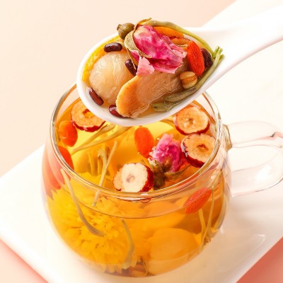 女士红参阿胶元气茶冷萃茶叶原材料养生茶花茶无糖包装红茶 1盒图3