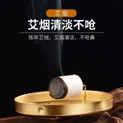 批发艾柱艾条灸馆家用随身灸艾绒柱五年陈艾柱手工艾灸条厂家批发图2