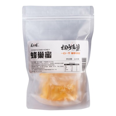花知酿220克蜂窝巢原蜜现切小块成熟独立小包便携小袋装蜂巢蜂蜜 1瓶图4