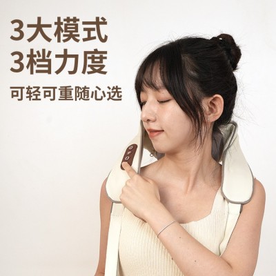 斜方肌按摩披肩热敷仿真揉捏肩部颈椎按摩仪肩颈按摩器肩背披肩式 1个图4