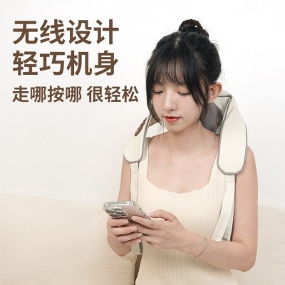 斜方肌按摩披肩热敷仿真揉捏肩部颈椎按摩仪肩颈按摩器肩背披肩式 1个图2