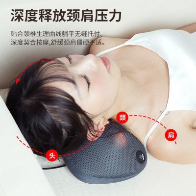 腰部按摩器颈椎按摩枕靠垫按摩仪腰枕护腰垫腰椎枕加热舒缓理疗 50个图2
