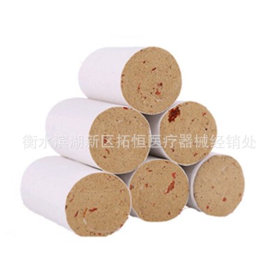 藏红花五年艾柱陈艾柱艾绒艾灸条温灸器具随身灸艾灸盒用54柱 1盒图5