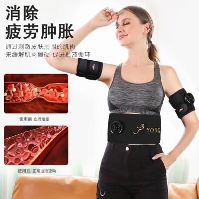 EMS硅胶加热微电健腹腰带脉冲充电按摩塑形美体健身仪腹肌健身器图3