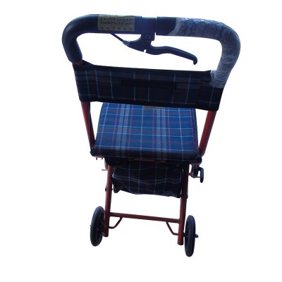 老人助行器 老人购物车手推车老人休闲车买菜可坐可折叠手推车图2