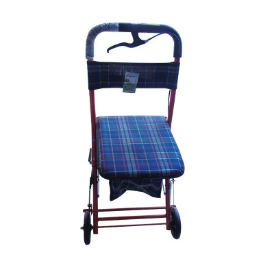 老人助行器 老人购物车手推车老人休闲车买菜可坐可折叠手推车图5