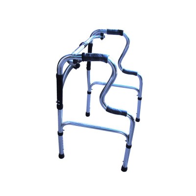 现货供应老人用不锈钢助行器不锈钢带轮助行器 可调节助行器图2