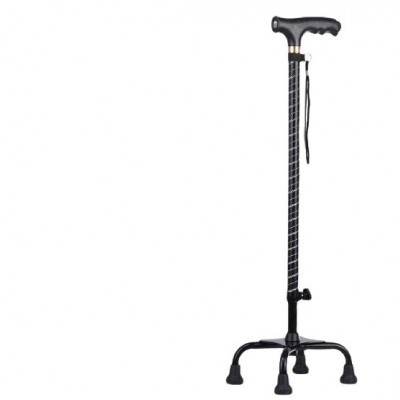 老人拐杖拐棍四爪手杖四脚铝合金拐扙老年带灯轻便伸缩手杖图5