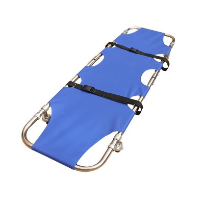 救护车救援用多功能两折担架 折叠式带轮急救担架 大量供应图5