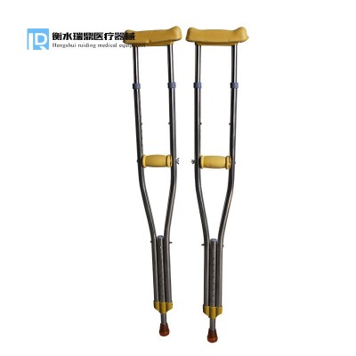 批发腋下不锈钢双升拐杖 行动不便残疾人用腋下调节铝合金拐杖图3