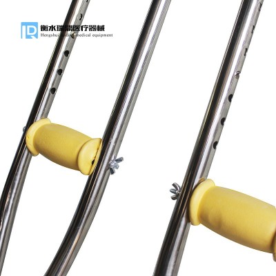 批发腋下不锈钢双升拐杖 行动不便残疾人用腋下调节铝合金拐杖图2