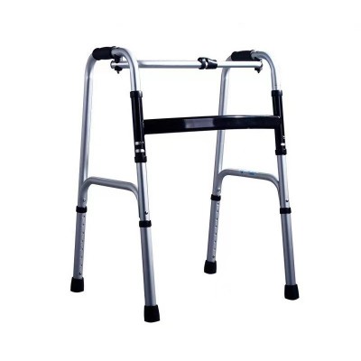 现货批发老人专用铝合金助行器无轮款可折叠辅助康复病人保健图4