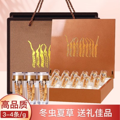 福东海冬虫夏草10克整条( 3-4条/g)青海产冻干虫草批发头期送礼盒