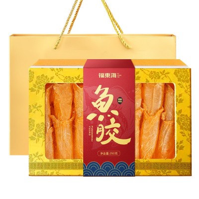 福东海鱼胶250g礼盒A7鱼胶深海鱼胶花胶鱼肚鱼鳔黄花鱼胶花胶干筒图2