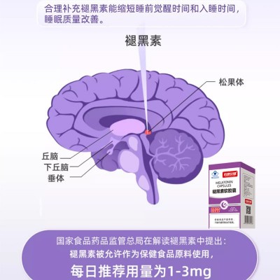 成康贝健® 褪黑素软胶囊改善睡眠成人男女中老年呵护睡眠褪黑素图2