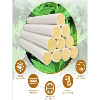 厂家直销50:1黄金艾绒艾条1.8X20cm陈年艾灸条艾柱艾草条温灸艾棒图2