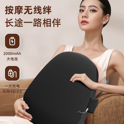 跨境腰部按摩器家用电动上下移动推拿背部腰间盘脉冲按摩加热靠垫