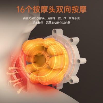 颈肩背按摩器多功能颈椎按摩披肩新款家用车载加热揉捏充电按摩仪图3